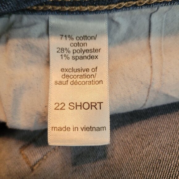 Maurices Jeans 22 S Relaxed Straight High Rise Medium Light Wash Stretch - Picture 4 of 10